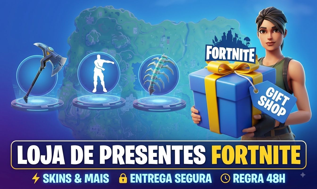 Presentes Fortnite na Loja | Skins, Emotes e Picaretas com o Melhor Preço!