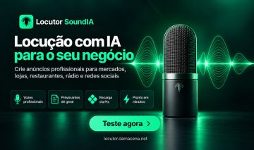Locução Profissional com a SoundIA! Crie chamadas comerciais impactantes!