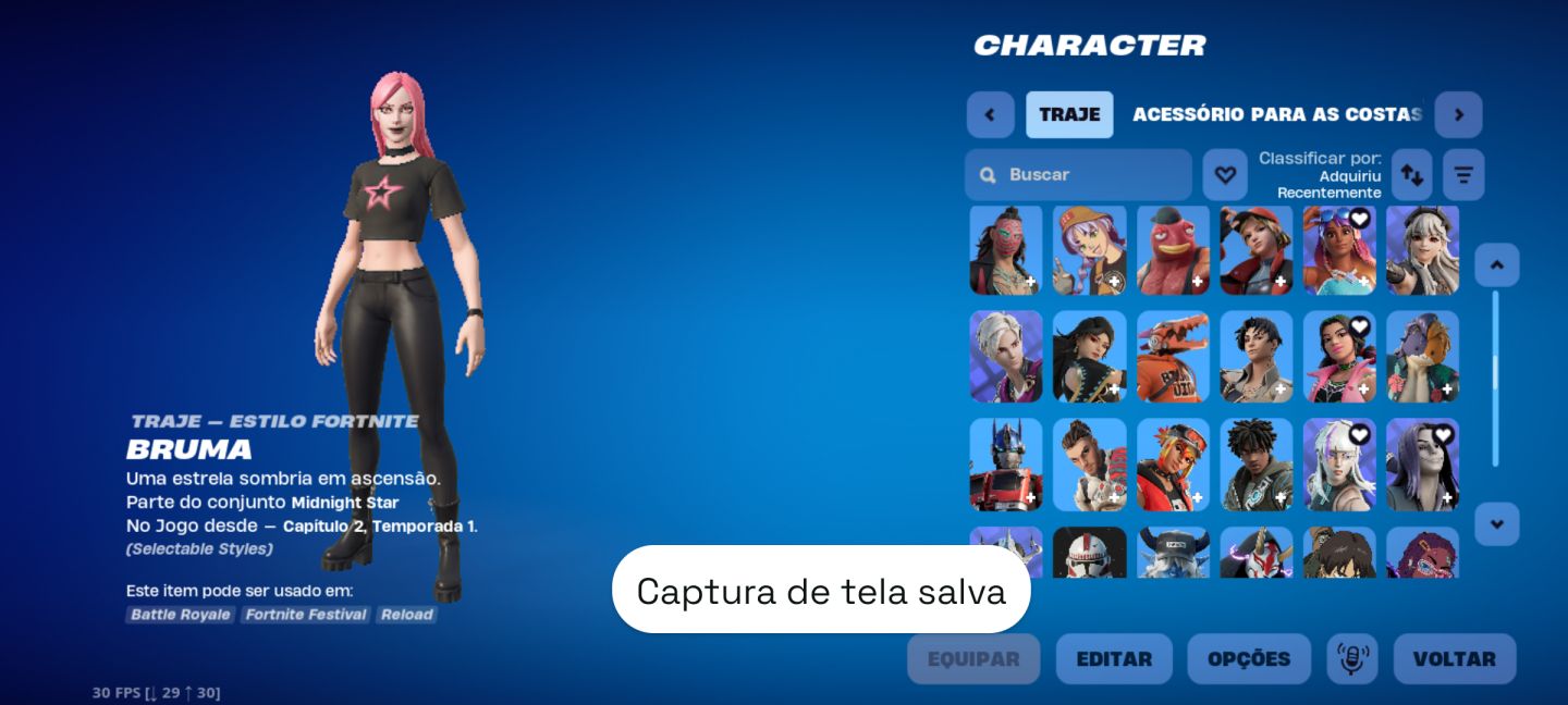 Fortnite com diversas skins!