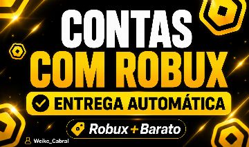 ROBLOX CONTAS COM ROBUX | ROBUX BARATO | ENTREGA AUTOMÁTICA | LEIA A DESCRIÇÃO.