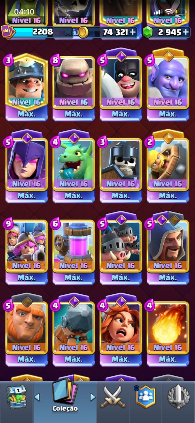 Conta Clash Royale Endgame - 8 anos