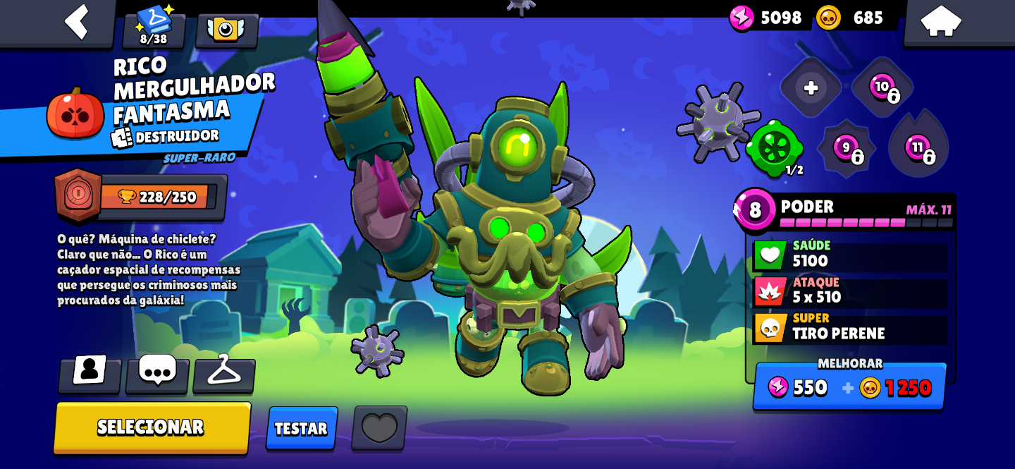 CONTA BRAWL STARS RARA (CRIADA EM 2020) 13.3K TROFÉUS | 112 SKINS