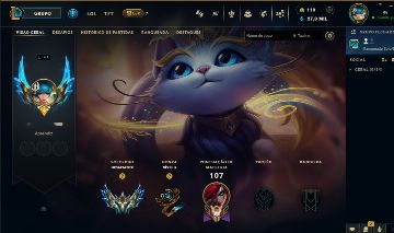 Conta challenger 1400 pontos, com poucas skins e 27 mil EA