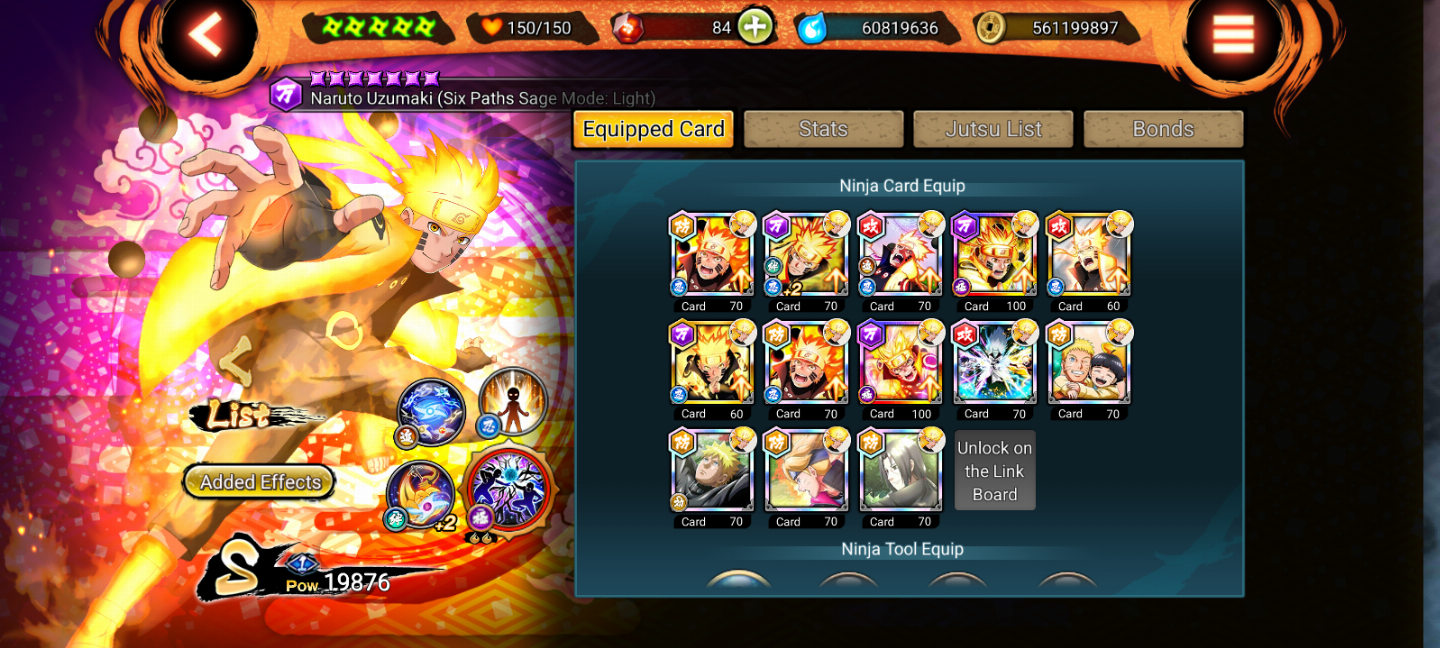Conta de Naruto X Boruto ninja voltage