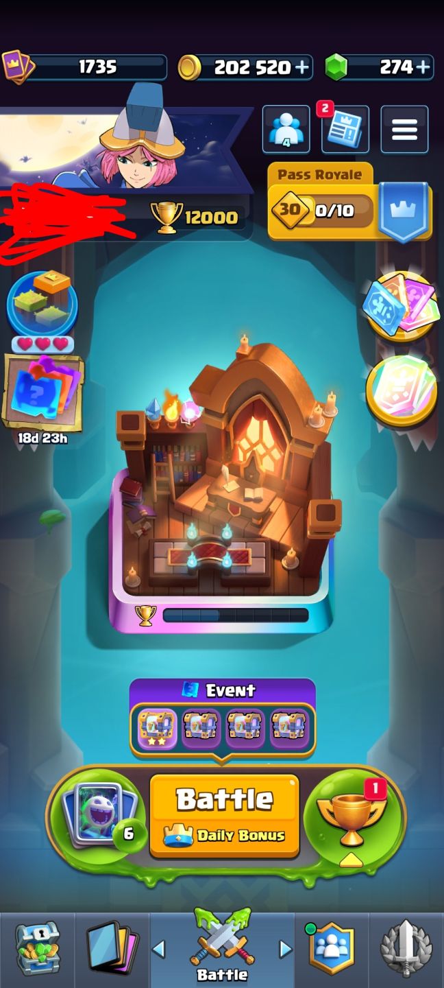 Conta de clash royale arena 29 (31 evos/7 herois/7 cartas lvl 16)
