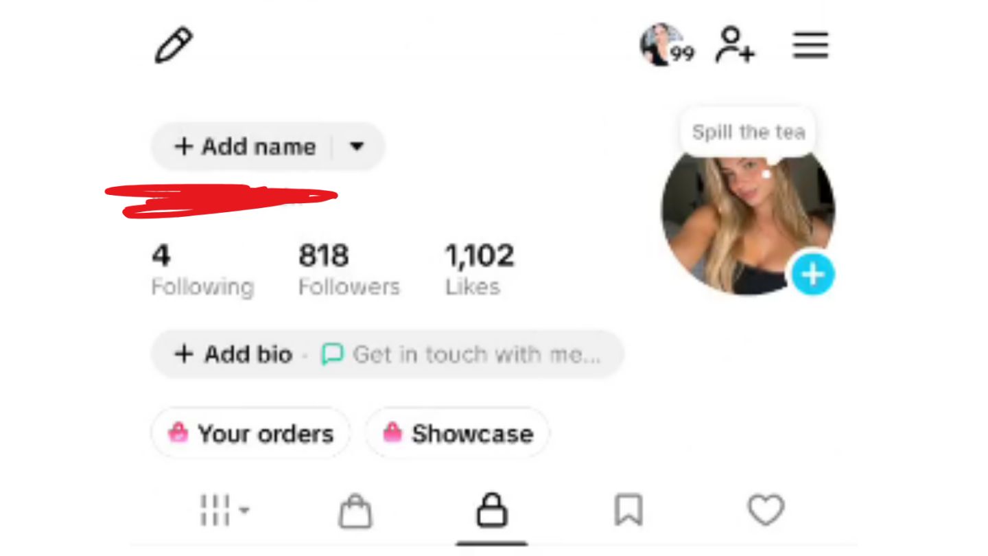 Conta tiktok reino unido 800 seguidores