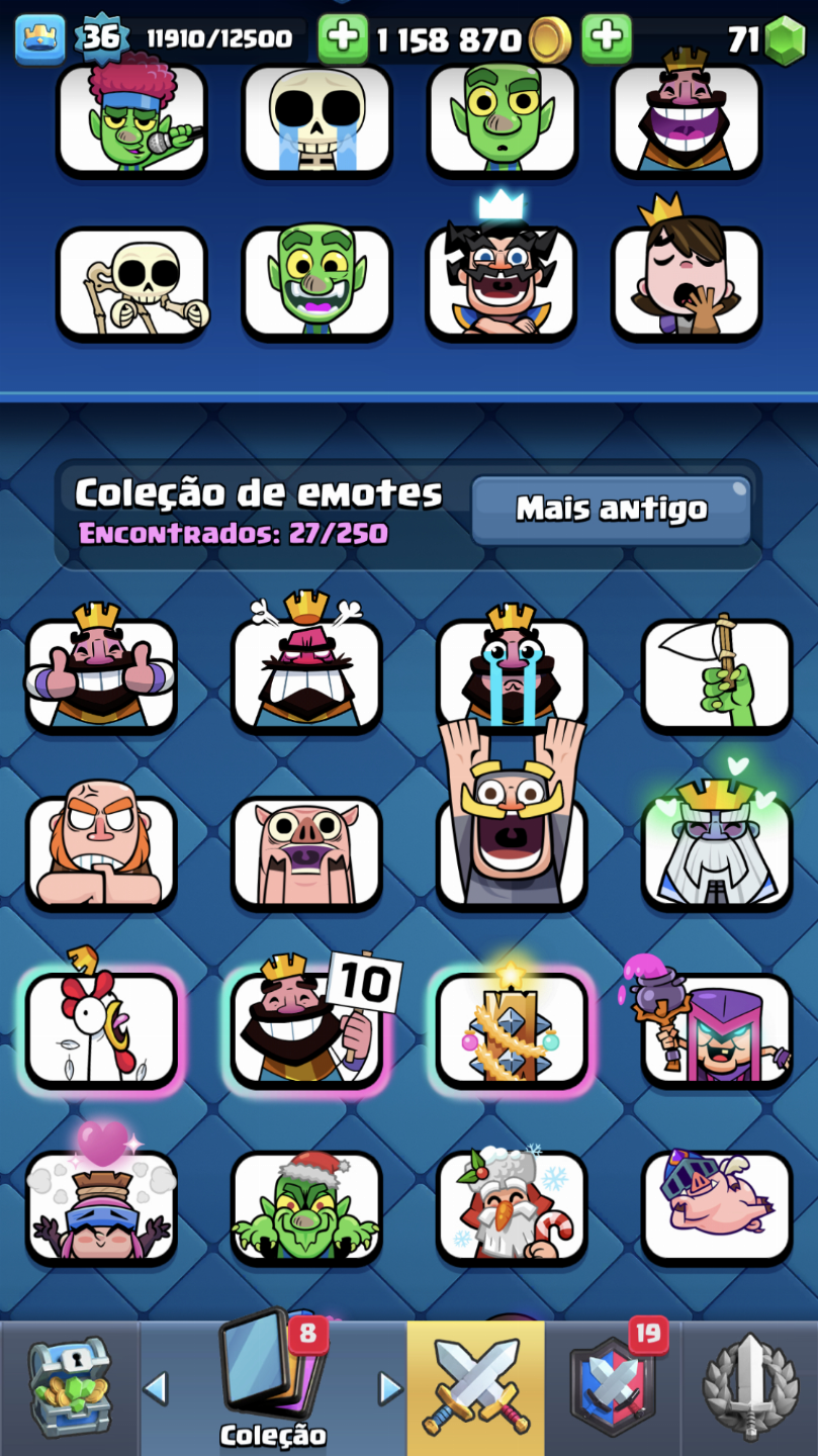 CONTA DE CLASH ROYALE MUITO OP COM CAMPEÕES E EVOS