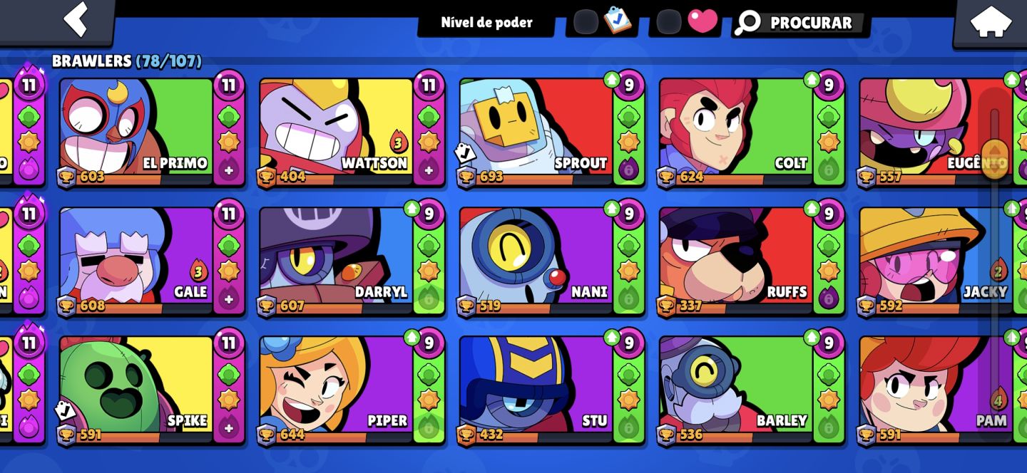 SUPERCELL ID COMBO4 EM 1 BRAWL32K(78 BRAWLERS)+ROYALE 9K+COC CV11 FULL+BOOMBEACH