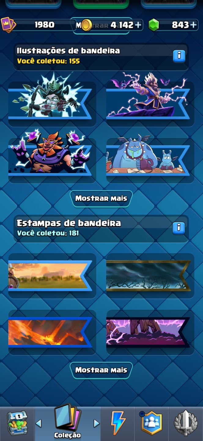 Conta de alto nível Clash Royale, arena sazonal
