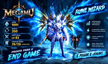 RUNE WIZARD LV 1001 | 200 RESETS | 26/26 QUEST | HUNT ATIVO LVL 83 | END GAME