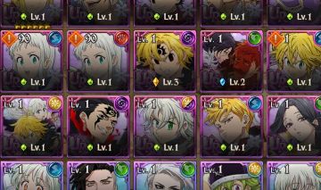 Conta reroll Meliodas 4/6 e Escarlin 3/6