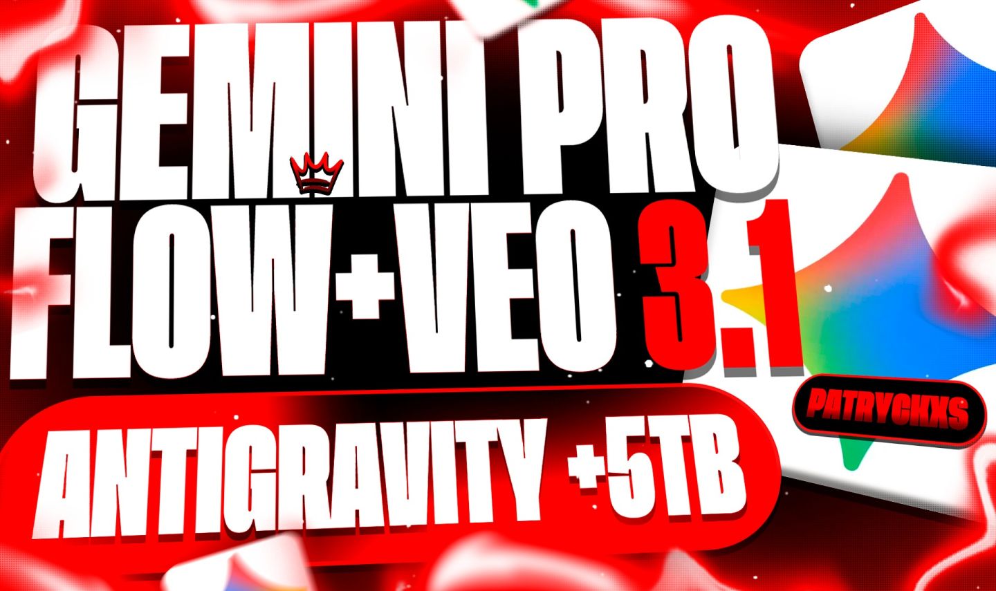 Gemini Pro 3.1: Flow + Veo + Antigravity + Nano Banana + Drive 5Tb NO SEU E-MAIL
