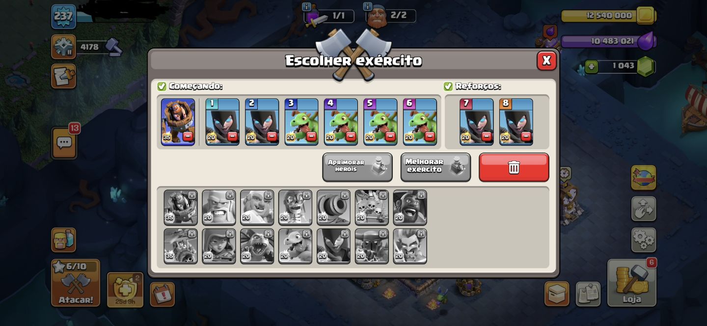 CONTA DE CLASH OF CLANS FULL