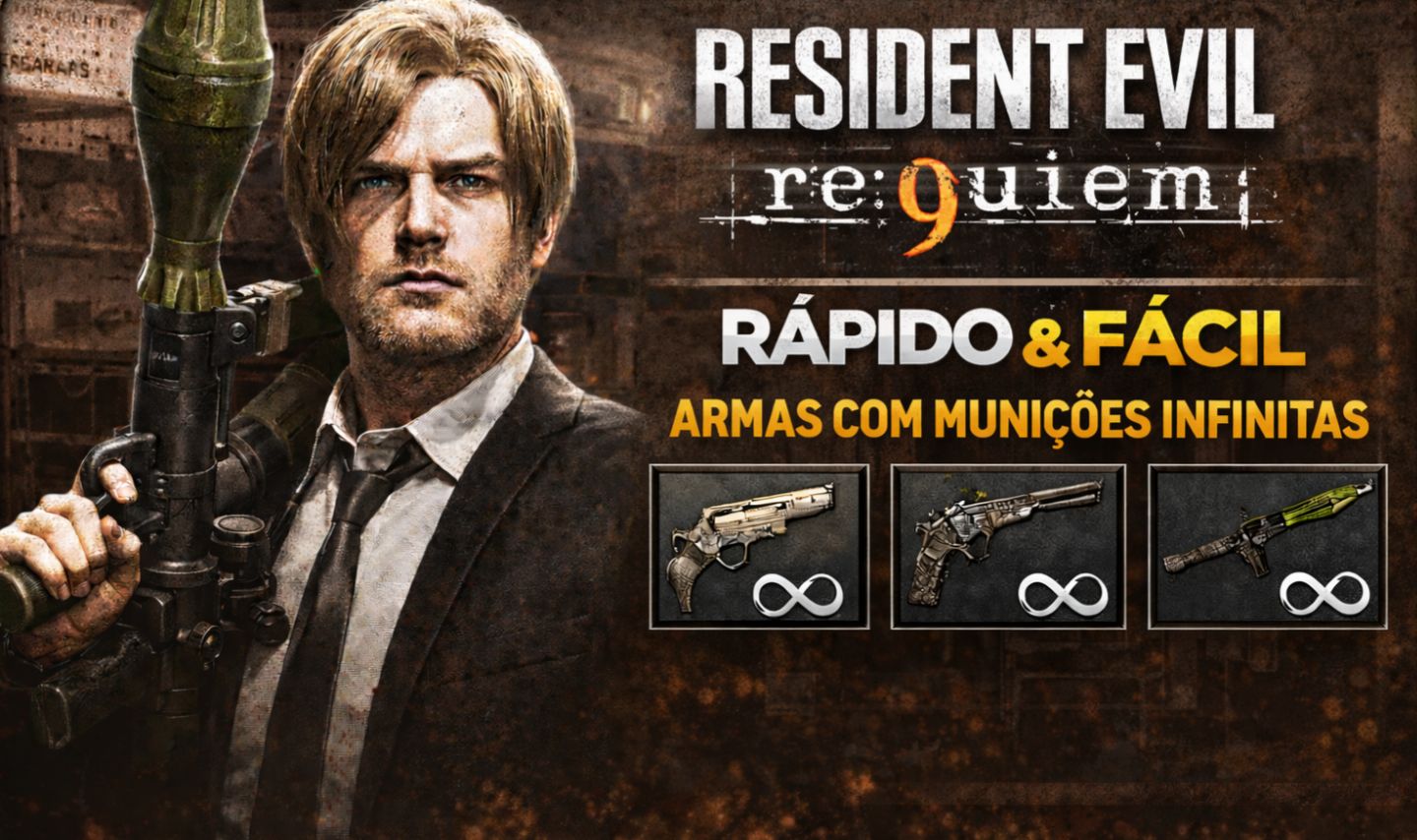 Resident Evil Requiem para PS5 Inicie o jogo com armas com munições infinitas