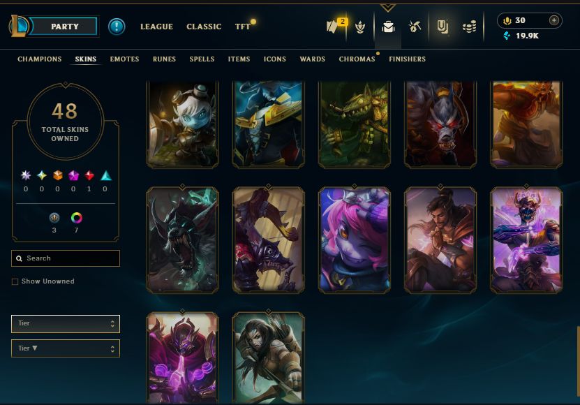 Conta lol mestre, muitas skins, full acesso