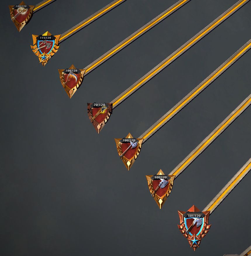 Conta albion online, conta com 100M em itens,coleta t8, equipamentos upados