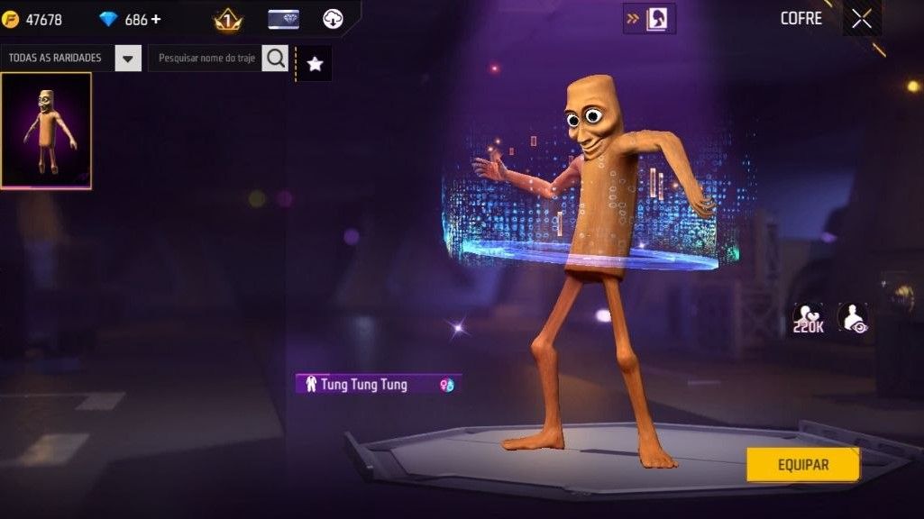 CONTA FREE FIRE LVL 15 MESTRE BR| TUNG TUNG|HYPE VISU|CAMISA FLUXO E 686 DIMAS