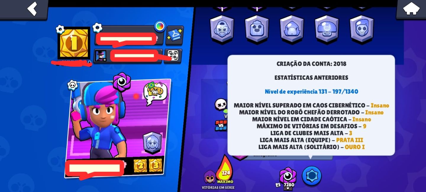 CONTA RARÍSSIMA DE 2018 | 95 BRAWLERS MAX | 3 VISUAIS DE HIPERCARGA + E RAROS
