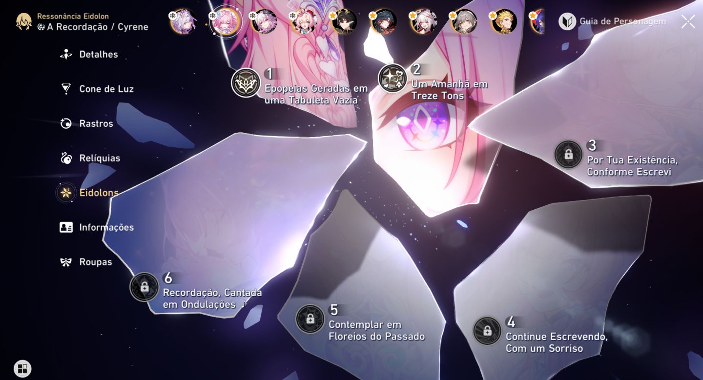 Honkai: Star Rail Conta Endgame Completa | 43 T5 | 35 Limitados | Cyrene e2