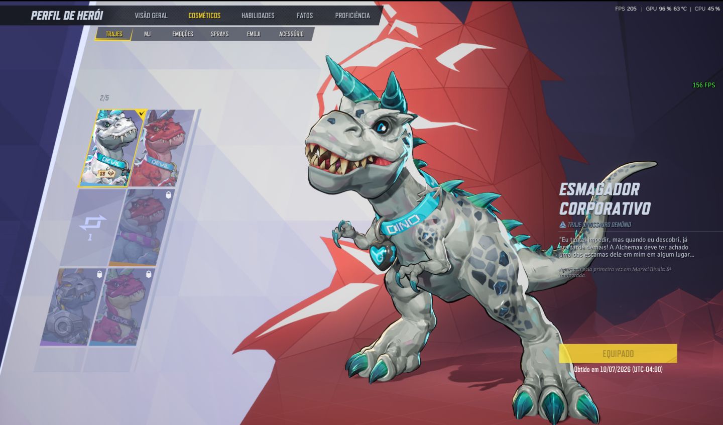 CONTA MARVEL RIVALS COM SKINS RARAS / LEVEL 20 COM 10 Skins
