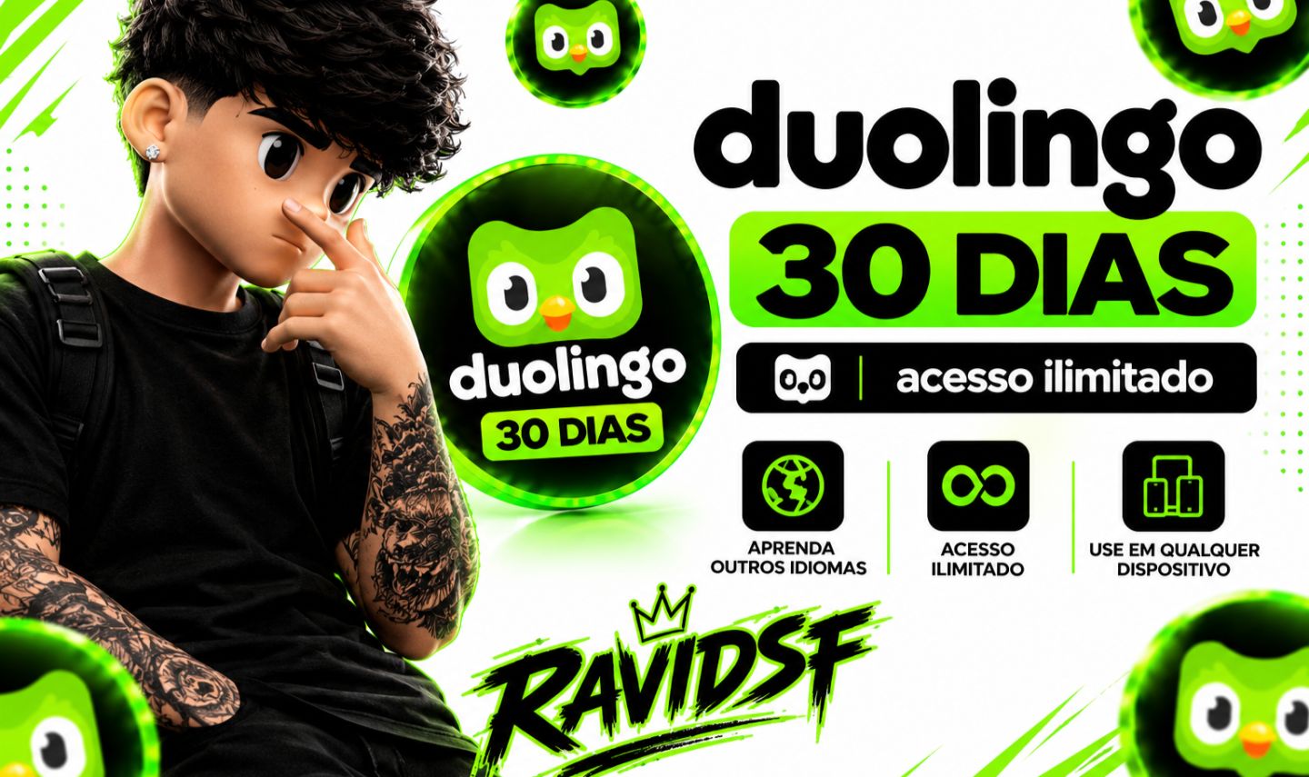[MAIS BARATO!!!] DuoLingo 30 DIAS