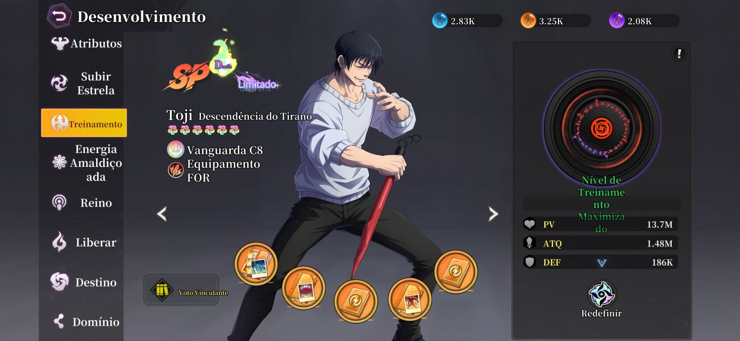 Conta Rei do Jujutsu - Top 3 Server