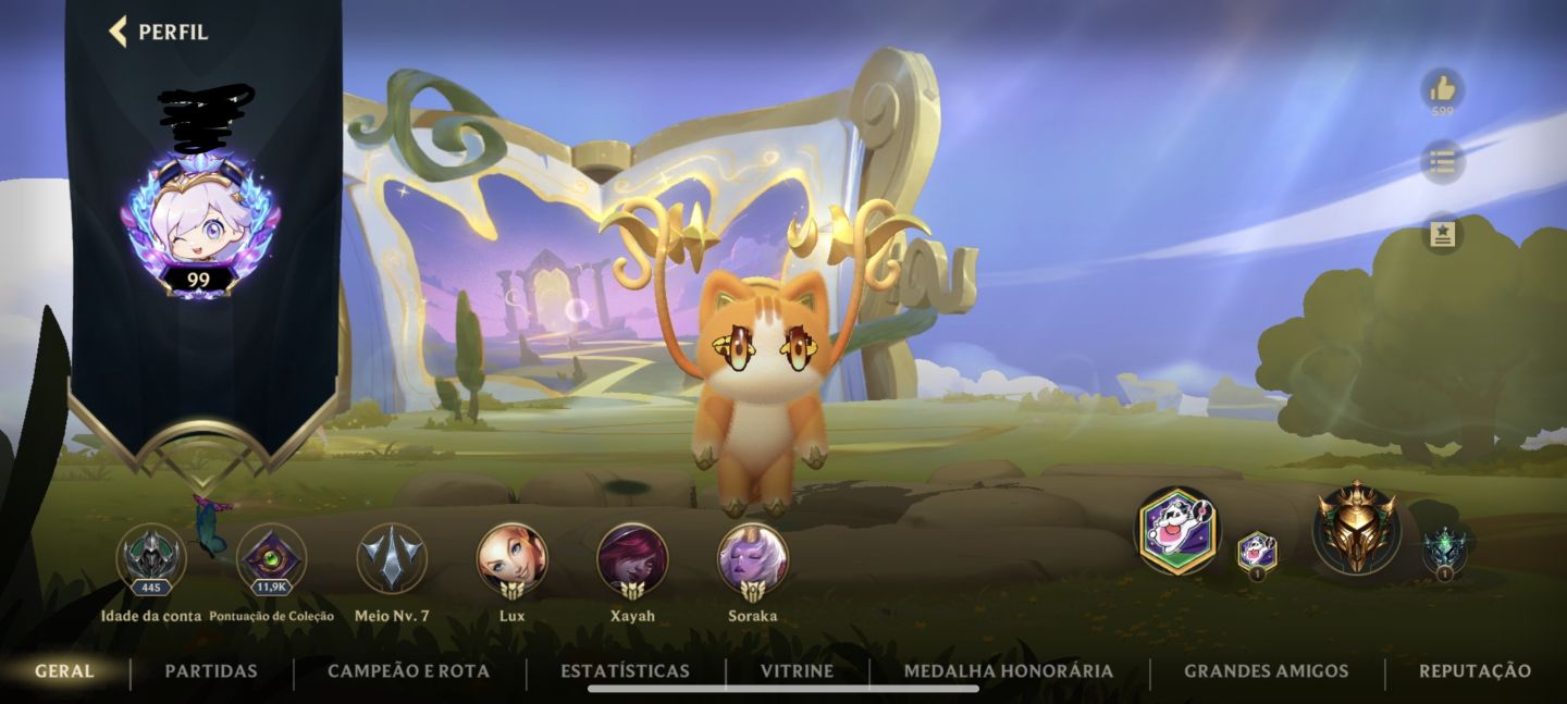 Conta lol wild rift a venda( main fadinha mas com extras)