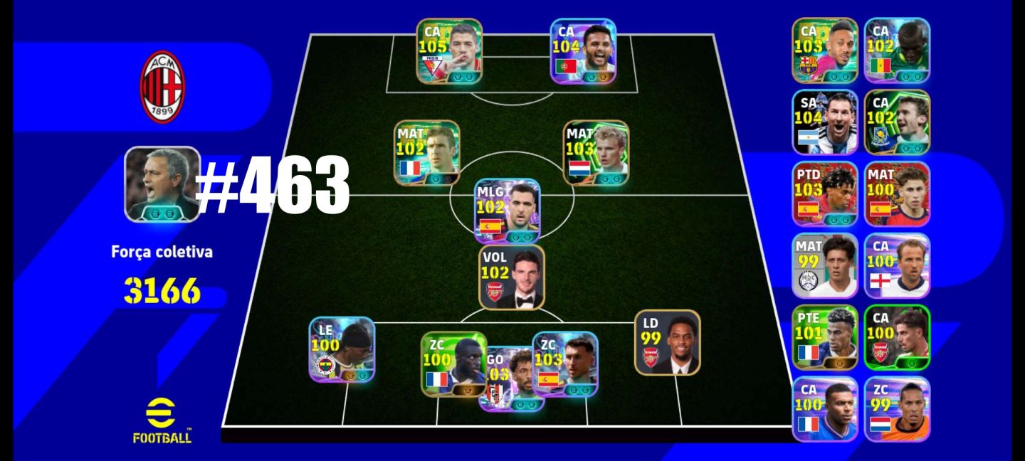 [ANDROID/IOS] CONTAS EFOOTBALL 3100+ DE FORÇA