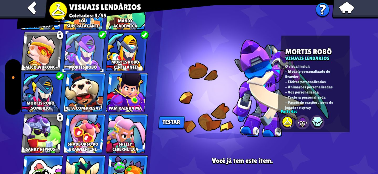CONTA DE BRAWL COM FANG FÃ E 2 PRO PASS PREÇO JUSTO