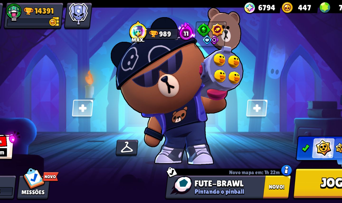 CONTA BRAWL STARS GEMADA COM VÁRIAS SKINS VALIOSAS