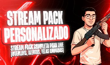 STREAM PACK COMPLETO PARA LIVE (OVERLAYS, ALERTAS, TELAS ANIMADAS E FACECAM)