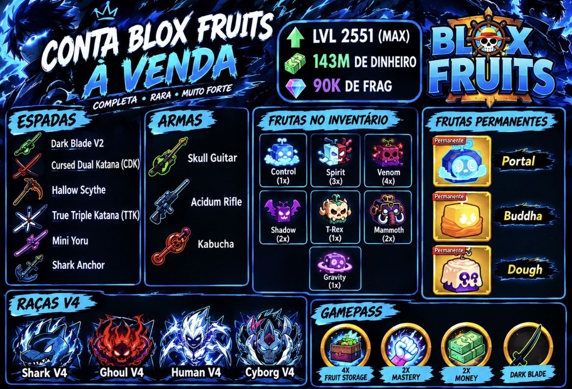 Conta Blox fruits 20% desconto