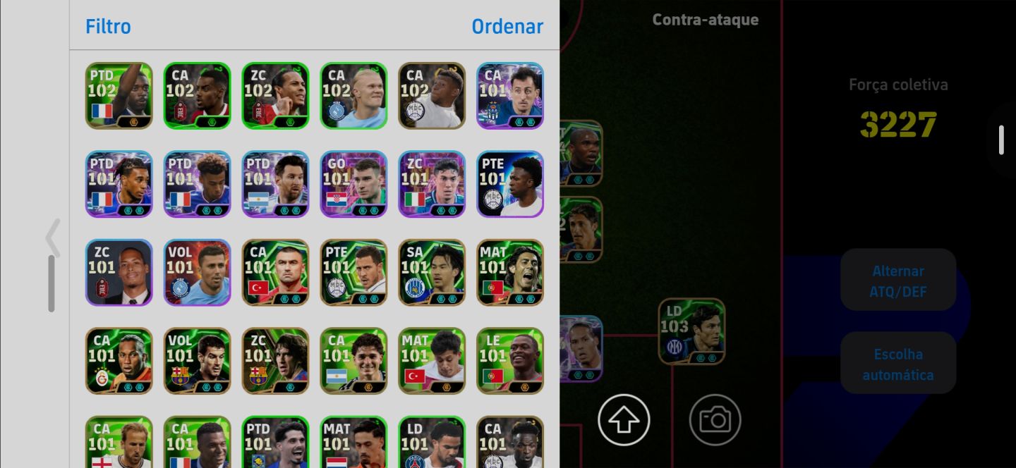 CONTA EFOOTBALL FORÇA 3243 MUITO FORTE, muitas cartas épicas e etc