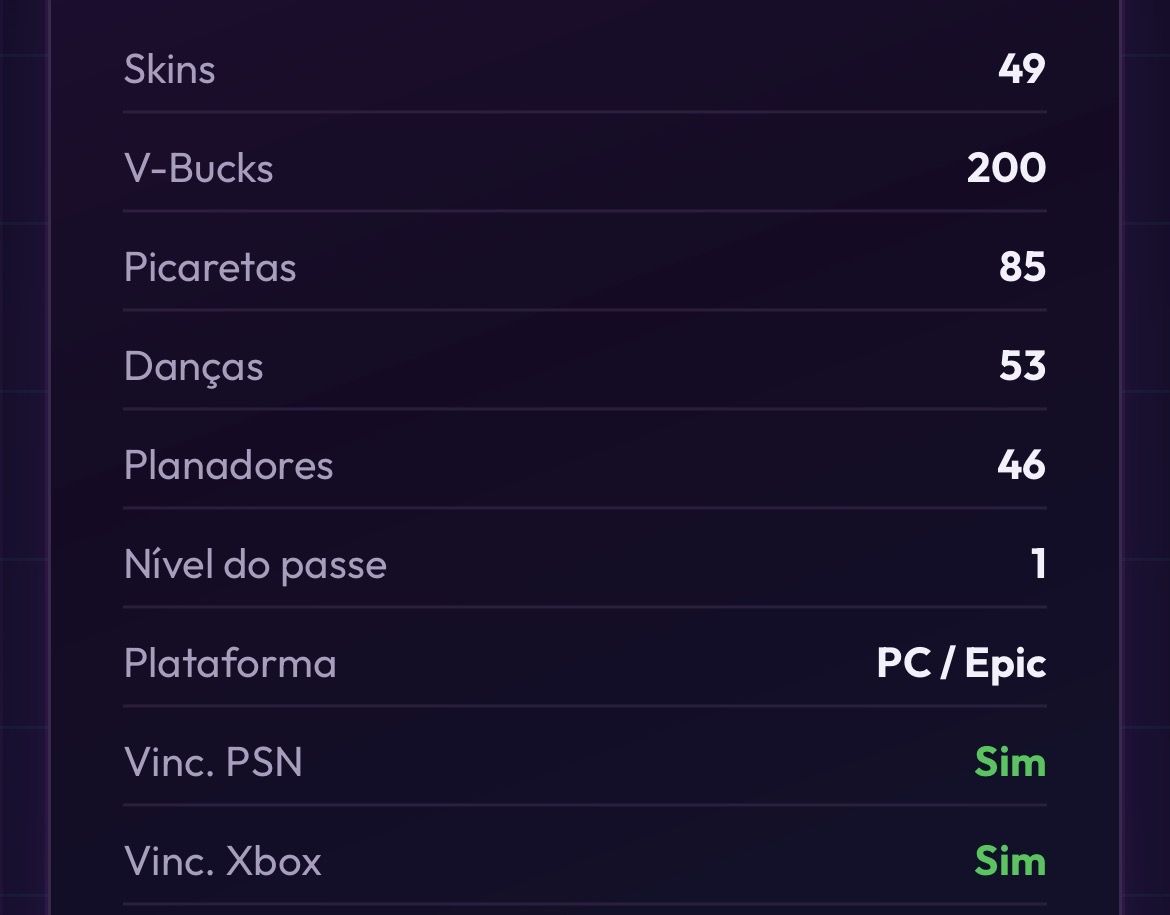 CONTA FORTNITE COM 49 SKINS E 85 PICARETAS