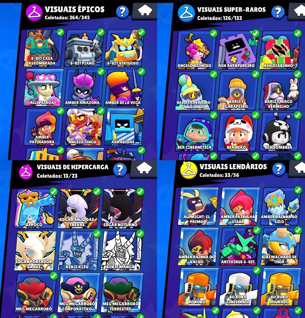 Conta brawl stars alien 2 +500 skins