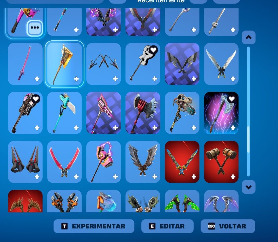 CONTINHA DE FORTNITE NO JEITO, 388 SKINS E 344 PICARETAS + PASSE DA TEMPORADA 3