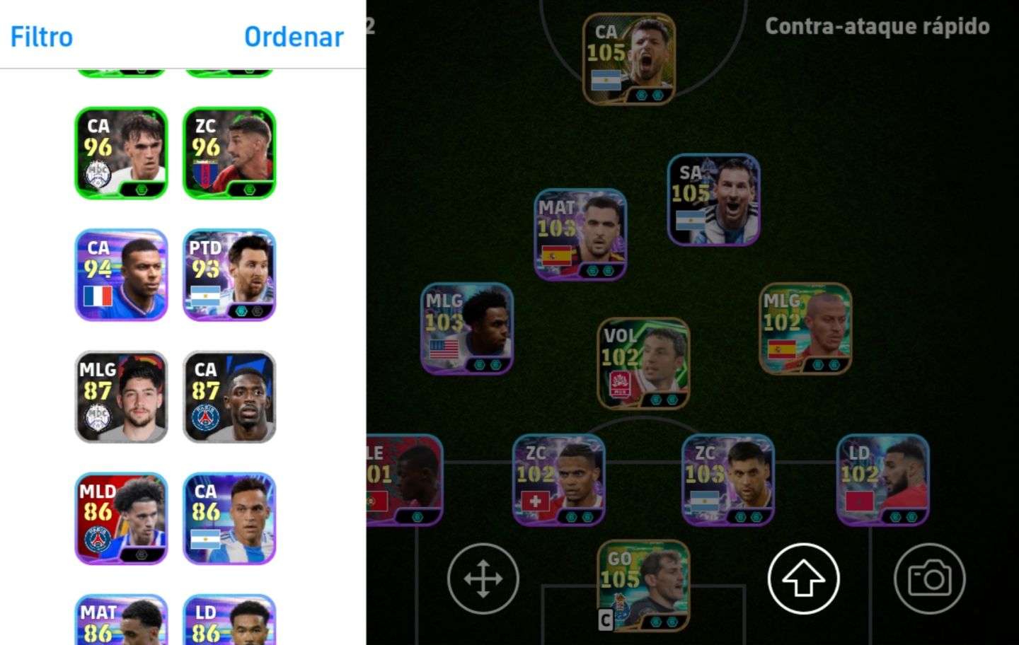 CONTA eFOOTBALL SUPER UPADA | ELENCO FORTE MUITOS CRAQUES