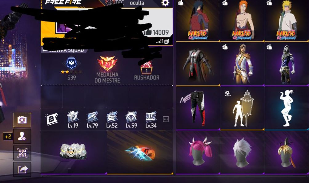 CONTA DE FREE FIRE GEMADA