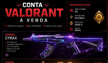 Conta valorant com skins + brinde VP