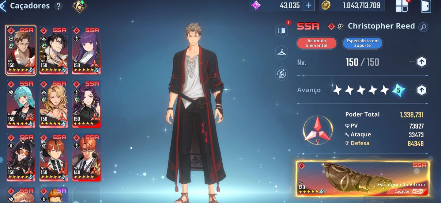 CONTA END GAME - SKIN LENDARIA - SKIN DE OFICINA - TODOS HUNTERS C5-10