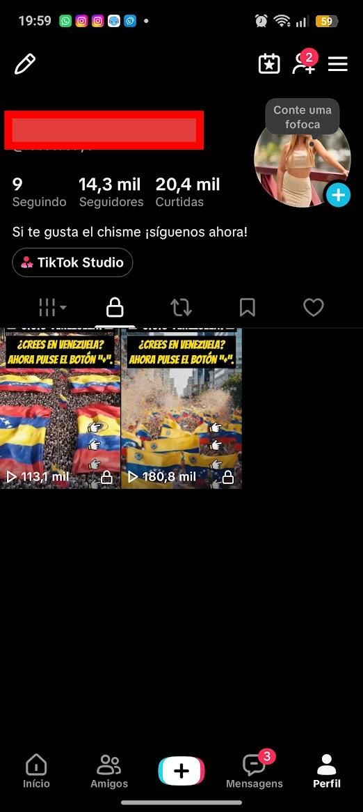CONTA TIKTOK 14k+ ALEMÃ FRESCA