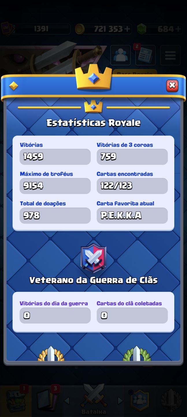 Conta Clash Royale, 4 Evos e 2 herói