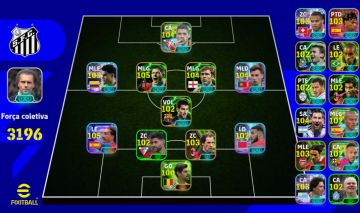 CONTA eFOOTBALL COM FORÇA COLETIVA 3196 + TIME FORTE E CRAQUES 105!
