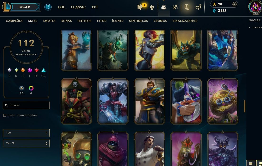 Full Acesso - 112 Skins - 140 Campeões - Level 200 SUPER PROMOÇÃO!!!!