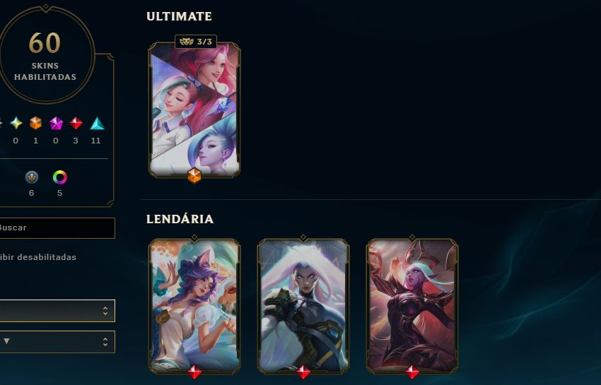 Continha low level PRATA 2 pra brincar , 60 skins , full acesso (negociável)