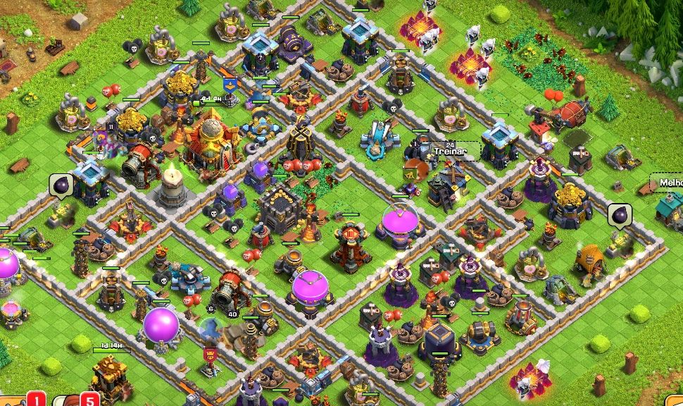 Conta clash of clans antiga upando do CV 17