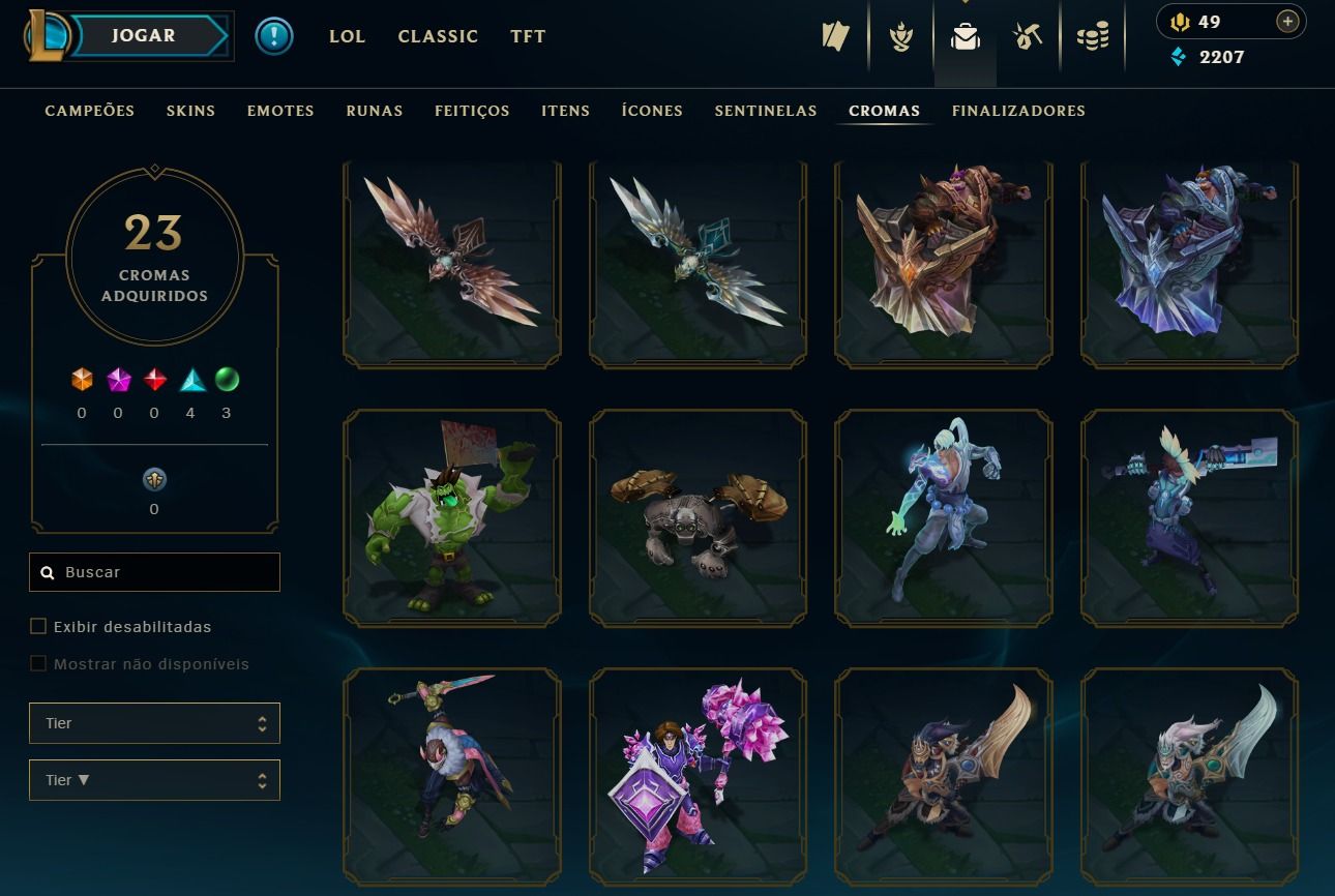 UPADA A MÃO - CONTA DE 2017 - 94 SKINS - LVL 117 - 107 CAMPEÕES - 20 CROMAS