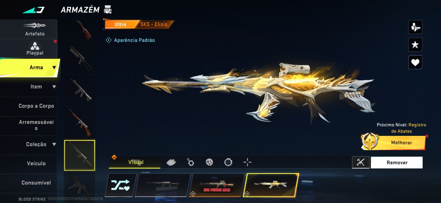 Eterna:Sussurro skins lendárias:13 skins ultras:7 skin limitadas:1