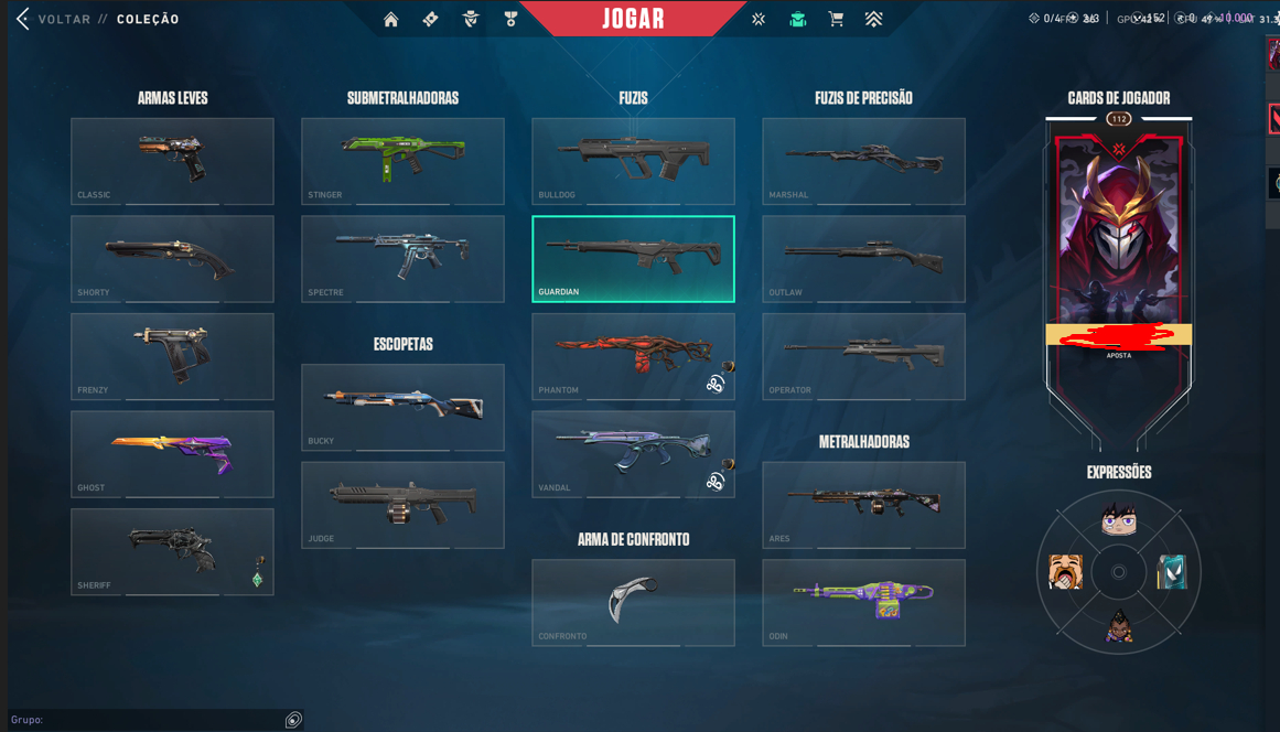 CONTA VALORANT ASCENDENTE 1 + SKINS - FULL ACESSO