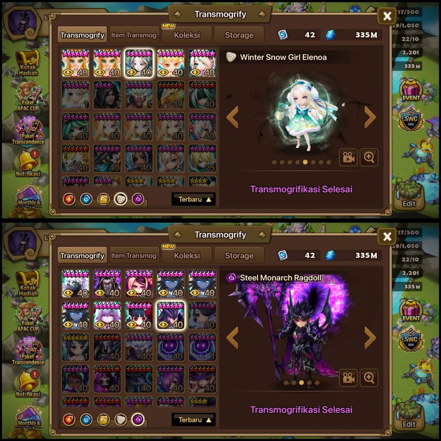 CONTA 7LD SUMMONERS WAR MID GAME ASIA